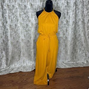 Mustard Racerback Long Jumpsuit